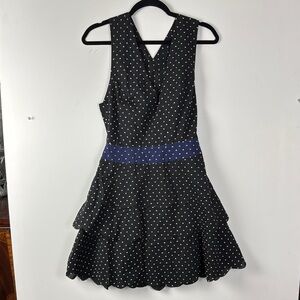 Marysia Swim Resort San Onofre Polka Dot Mini Dress Black White NWT Size Medium